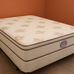 New Queen Mattress And Box Spring 2 Pc Bed Frame  Is Not Included 