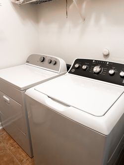 GE Washer + Whirlpool Dryer Set | Under 2 Years Old | Ready for pickup!