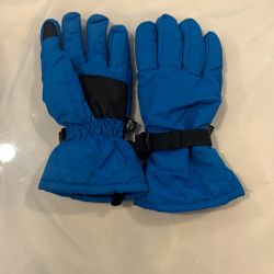 Lily & Dan Blue Kids Snow Gloves
