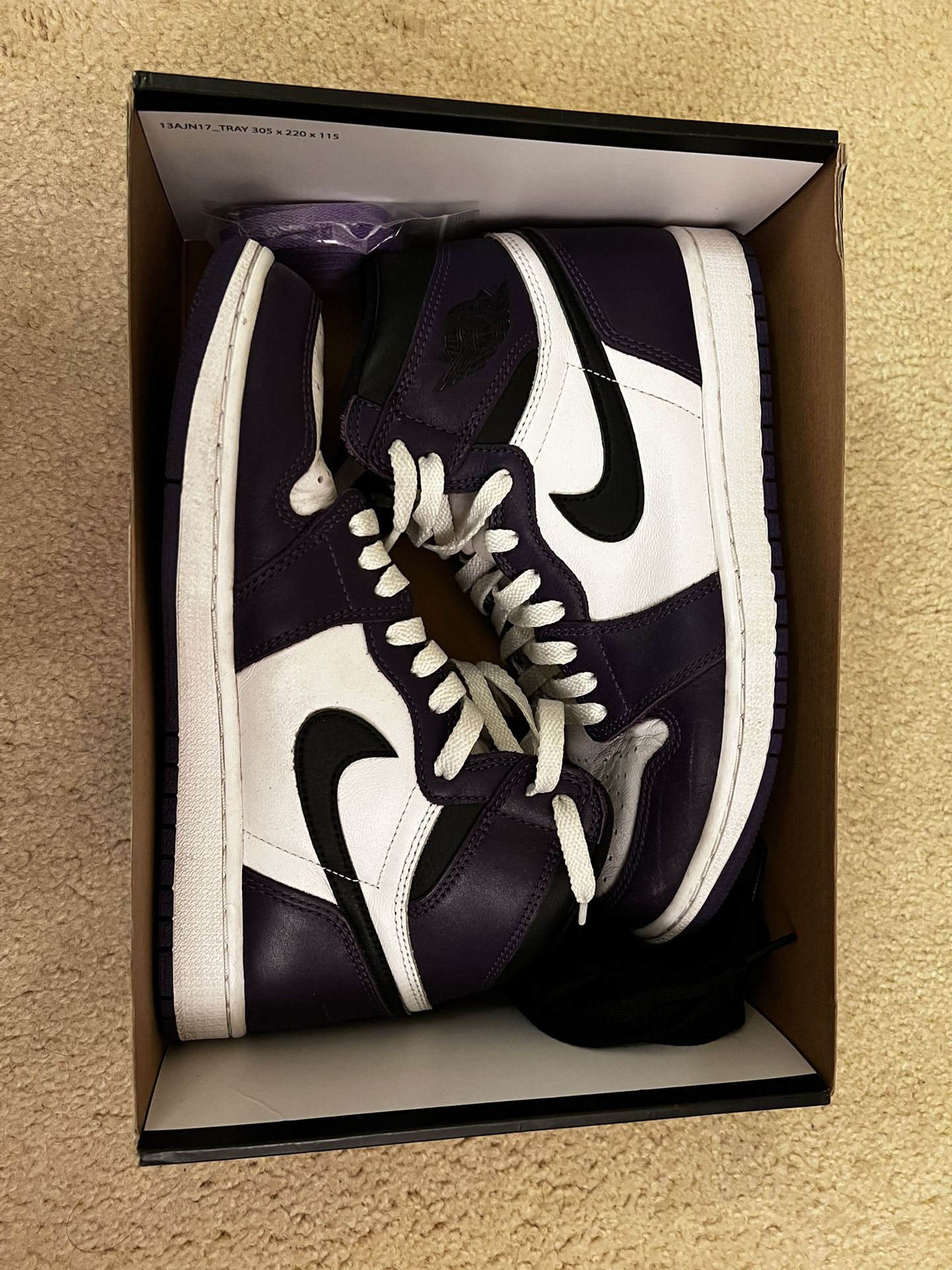 Jordan 1 High Court Purple Size 8
