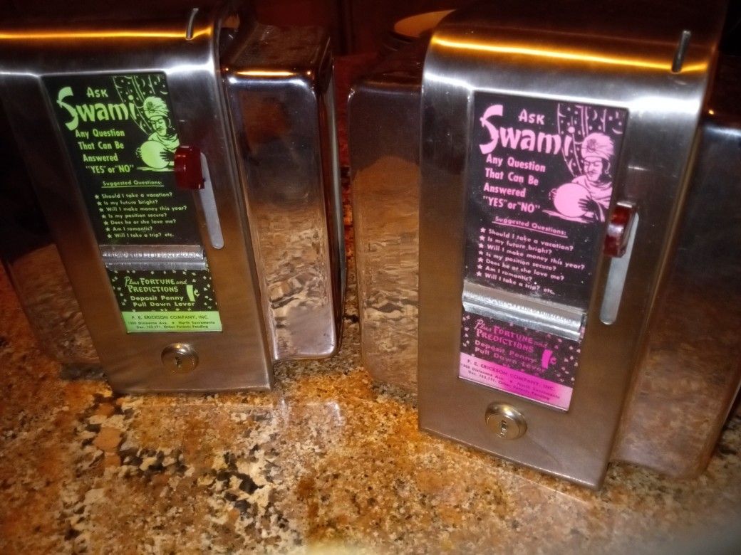 Vintage Ask Swami Fortune Telling Machines