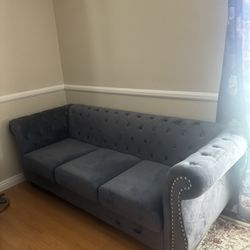 WayFair 3 Seater Tufted Velvet Couch 