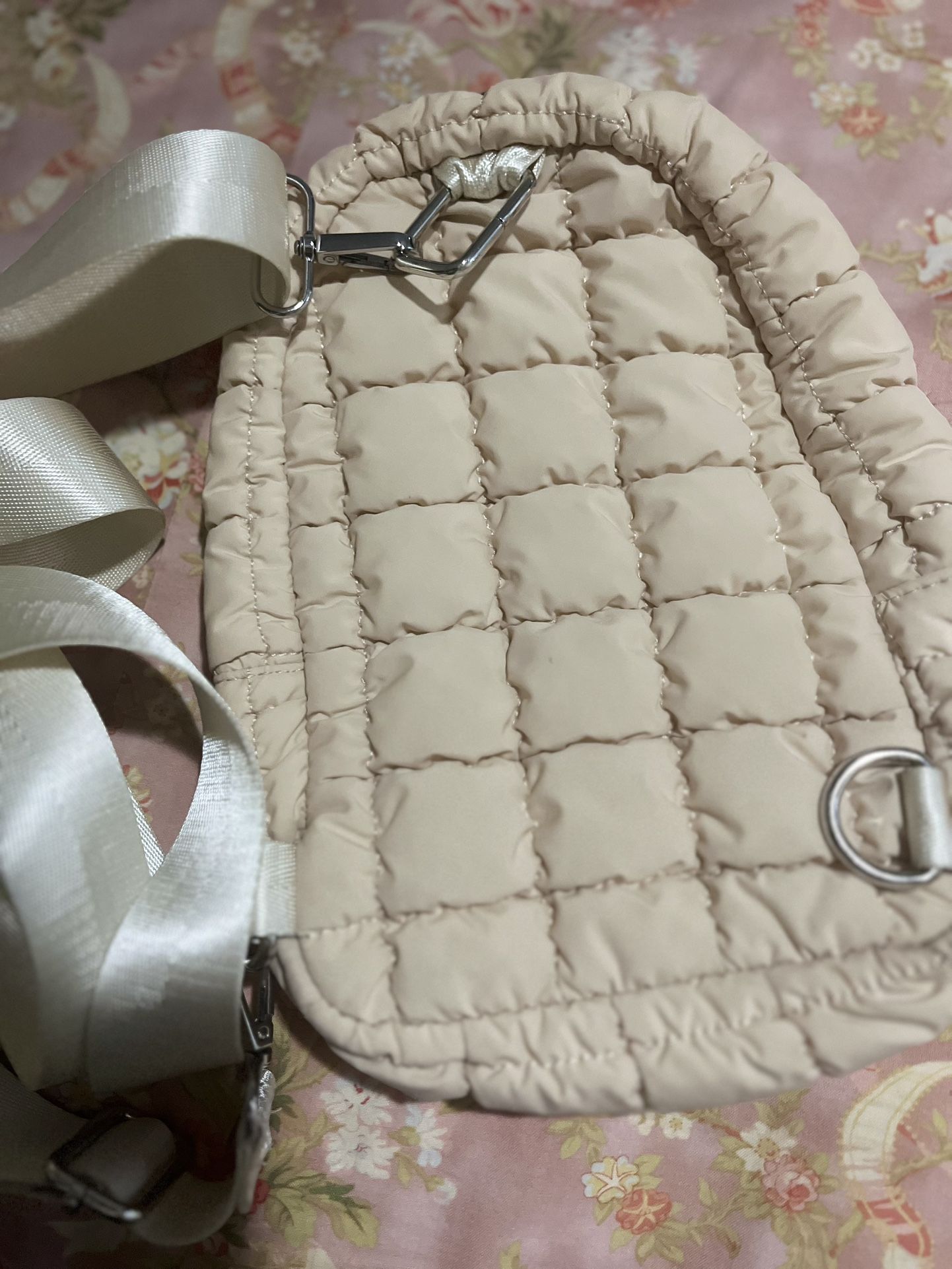Quilted Crossbody Bag with Adjustable Strap