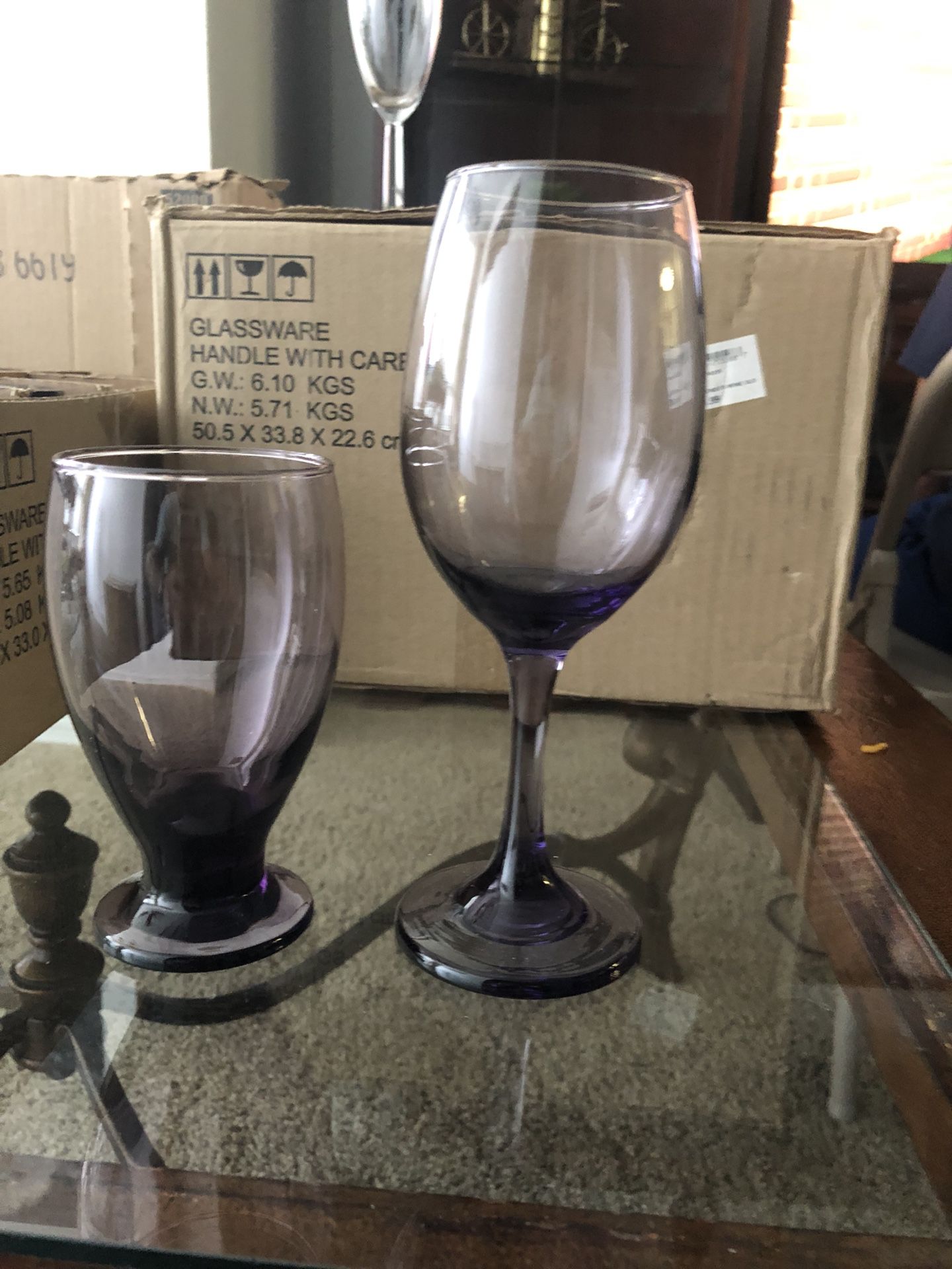 Wedding & Quinceañera wineglass and water goblet