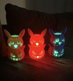 Pikachu 3D Jack O Lanterns