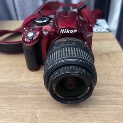 Nikon D3200 DSLR Camera with 18-55mm Lens - Red