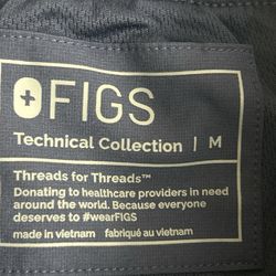Figs Scrub Pants Womens Size M Women’s  Zamora FREEX Lined Jogger Navy Blue