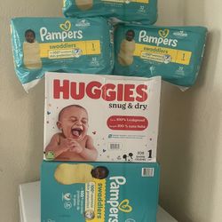 Huggies Y Pampers Size 1 