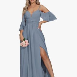Formal Dress Size 6 Dusty Blue