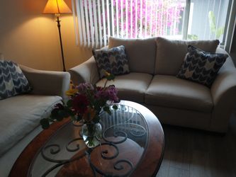 Furniture set (sofa, love seat and table)
