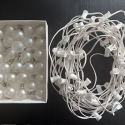 50 ft (total) frosted globe string lights with 25 LED bulb