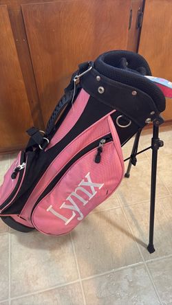 Girls Pink and Black Golf Bag