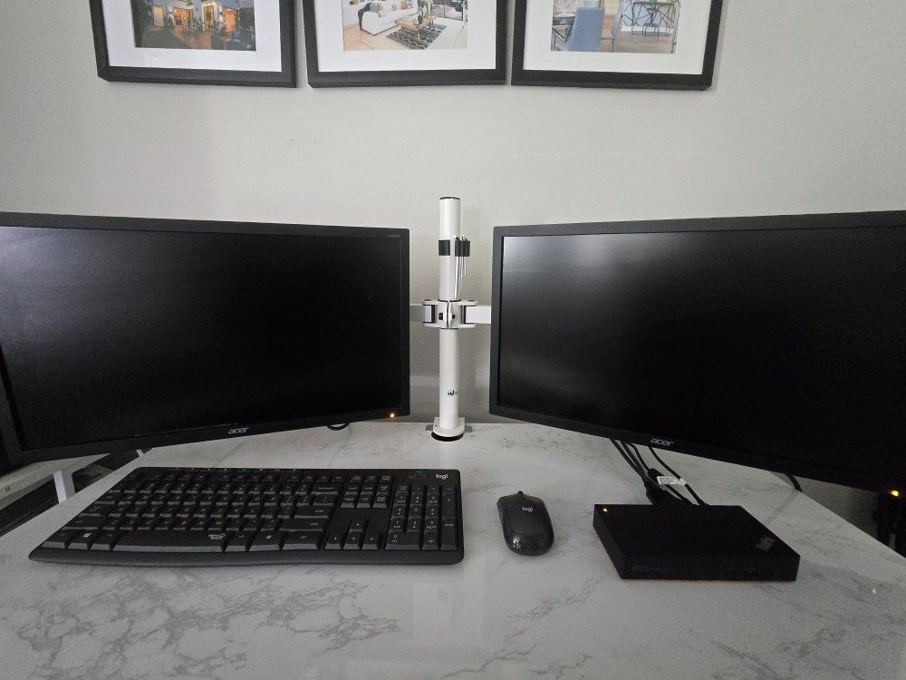 Dual Computer Monitor Setup Plus The Dual Monitor Stand
