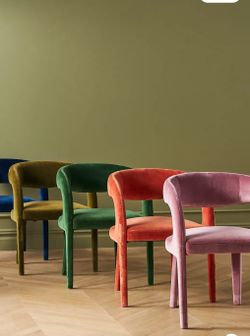 Anthropologie Velvet Dining Chairs 