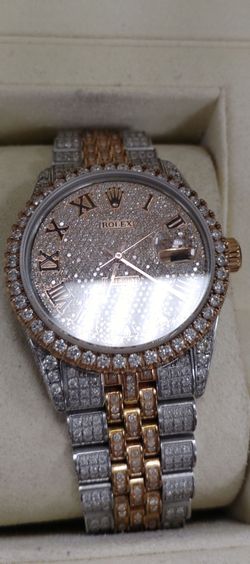 Rolex date just real diamond watch