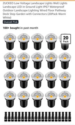 ZUCKEO 20 PK low-voltage landscape lights W connectors