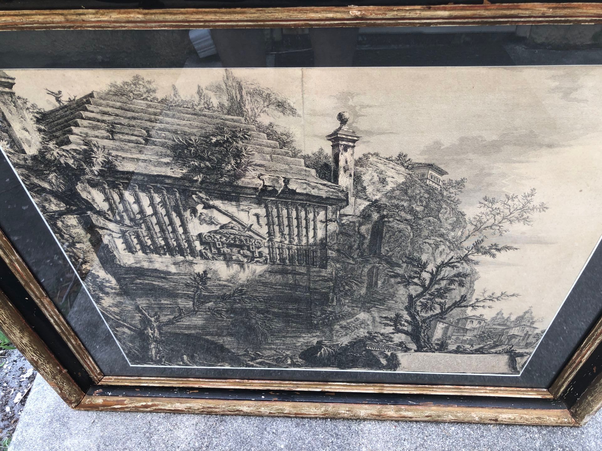 G.B. Batista Piranesi Sepolcro Regio O Consolare Inciso, Nella Rupe Original Etching 