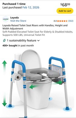 Like New Folding Walker & Toilet Seat Riser