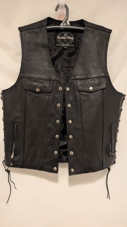 Leather King motorcycle Vest size 44