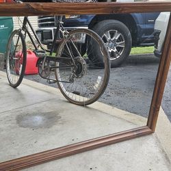 Large Wood-Framed Mirror - 40" x 31"