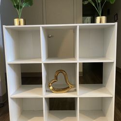 White 9-Cube Organizer Shelf