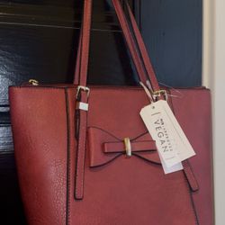 Women’s Park Ave Collection Vegan Purse, Red