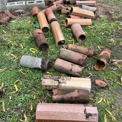Terra Cotta Pipe Pieces