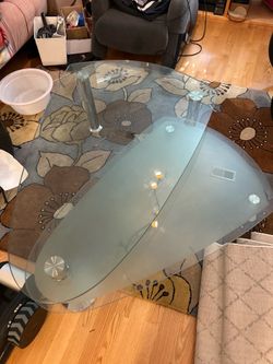 Contemporary glass coffee table