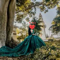 XV Dress Emerald Color