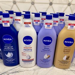 NIVEA Body Lotion: Original; Cocoa Butter; Shea Butter, OR Intense Healing, 16.9 fl oz New/unopened. Gift-giving condition. 