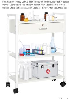 3 tier trolley cart on wheels