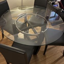 Glass Table and Chairs 