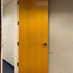 35 Inch X 8foot Solid Doors With Metal Frames, 4 Inch Antique Brass Hinges , And Lever 