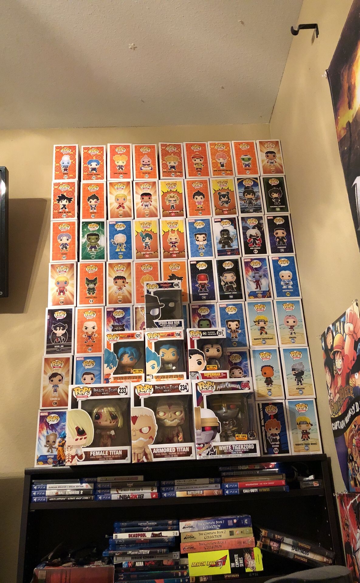 Pop- Funko Pops (Marvel, my Hero Academia, Spider-Man, Tekken, Superman, marvel, dragon ball z, super, naruto, bleach, attack on titan
