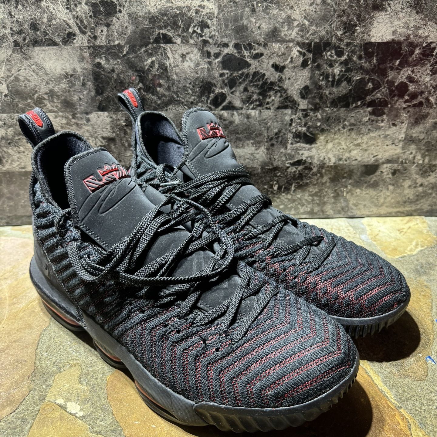 Lebron 16 Mens Basketball Shoes Size 15 Red Black Fresh Bred Jordan Air Max for Sale in Snellville GA OfferUp
