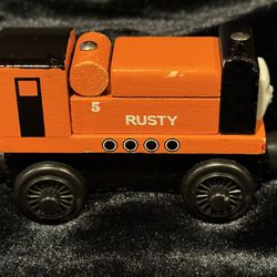 ++ Thomas & Friends Wooden Railway Rusty Number 5 Train Tank Engine Square Face