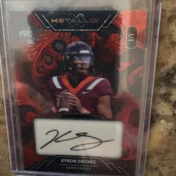 Myron Drones 1/1 Autographed Metallix Color Match