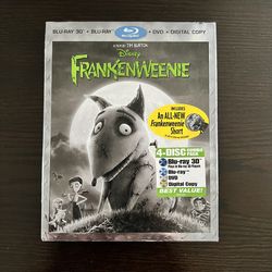 Disney Frankenweenie 3D Blu-Ray, Blu-Ray, DVD & Digital Movies w/ Slipcover