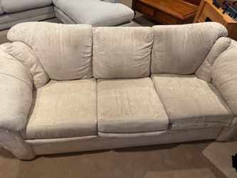 3-Seat Fabric Sofa Cream/Beige Ised