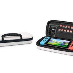 Ivoler Deluxe Hard Travel Case for Nintendo Switch, Zip Around, Black