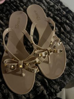 Beige Sandals Size 8