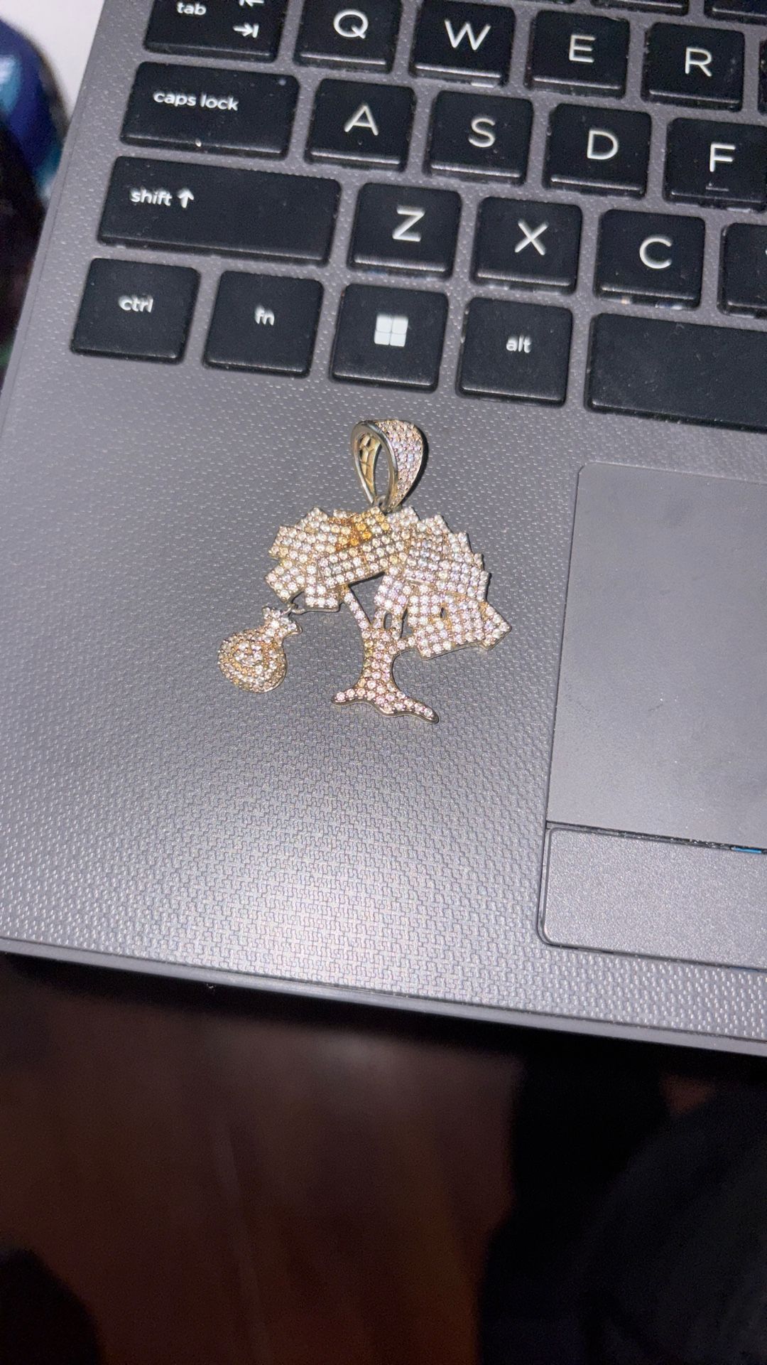 Gold Money Tree Pendant