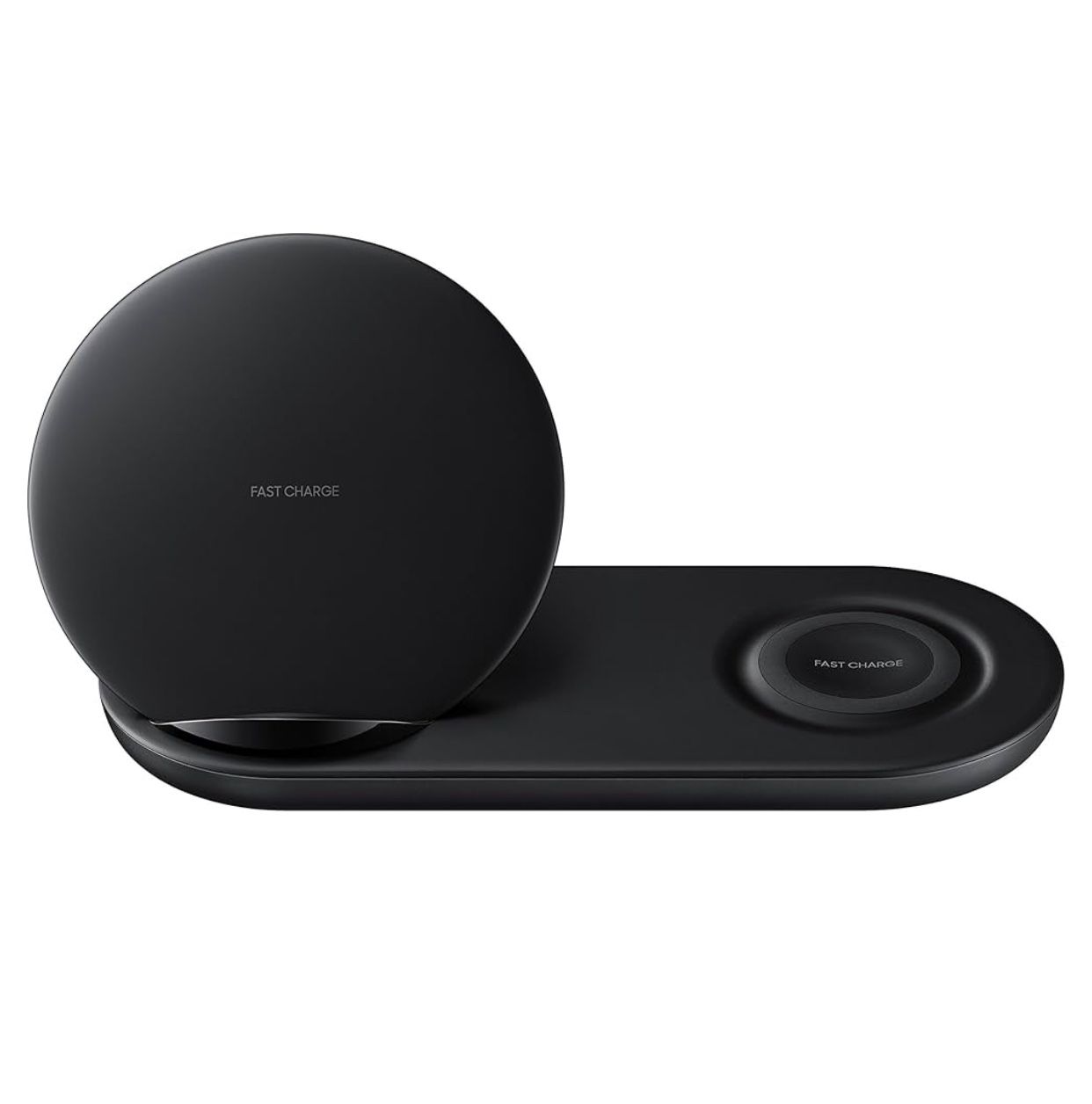 SAMSUNG Wireless Charger DUO Fast Charge Stand & Pad Universally Compatible with Qi Enabled Phones and Select SAMSUNG Watches (US Version), Black