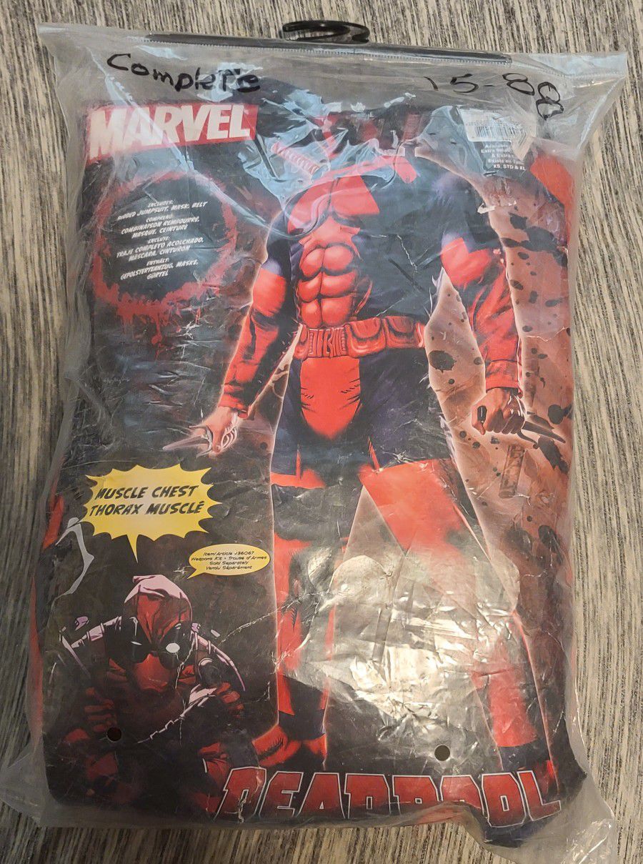 Adult Deadpool Custome By Rubie Size XL (Swords Not included)