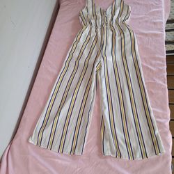 Sienna Sky Jump Suit Wide Leg Capri Sleeveless Womens XS With Pockets 