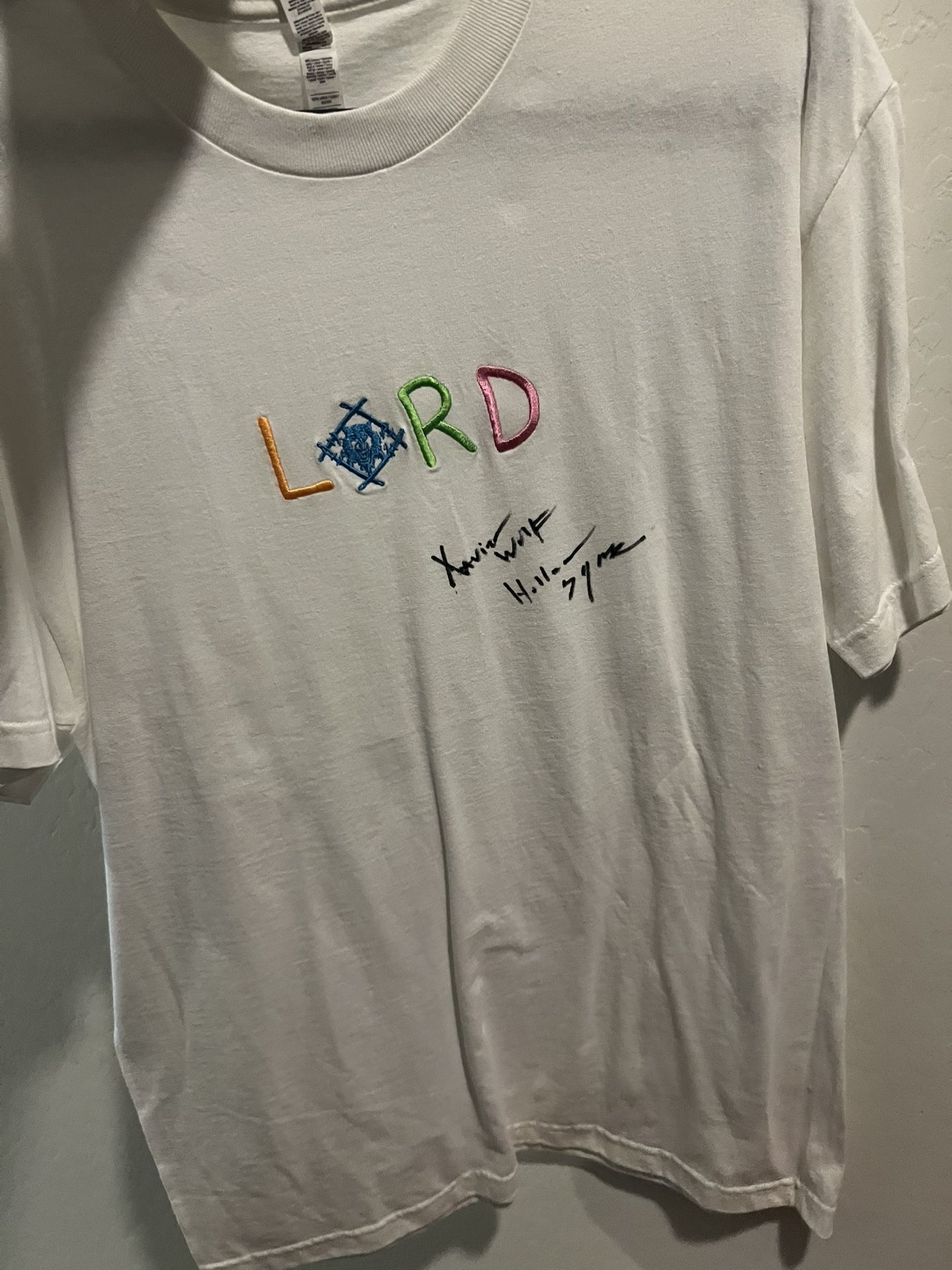 Xavier Wulf signed embroidered shit 