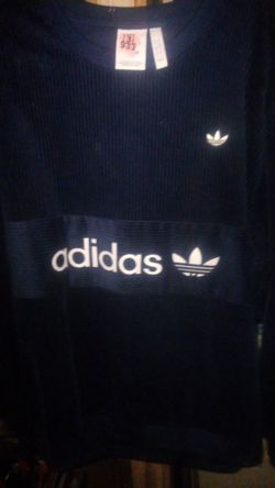 Adidas Corduroy Crew Neck Sweater
