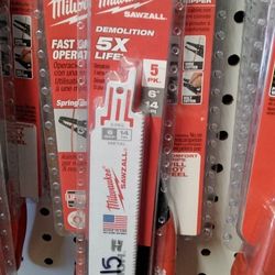 MILWAUKEE SAWZALL BLADE 5PK. 6" 14 TPI METAL 