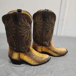 Vintage Durango Snakeskin Cowboy Boots Sz 9D 