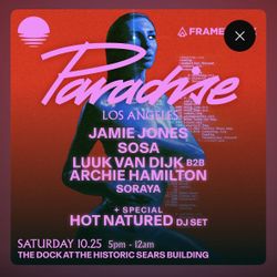 2 Tickets Framework presents paradise Los Angeles
